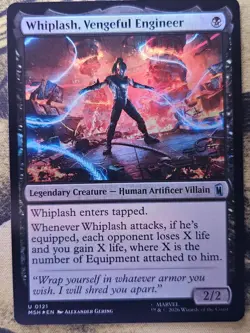 Whiplash, Vengeful Engineer 121 Marvel Super Heroes Magic: The Gathering Foil NM - Image 1