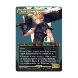 WotC Commander: FINAL FANTASY Cloud, Ex-SOLDIER (Borderless) (MR) (Foil) NM - Image 1