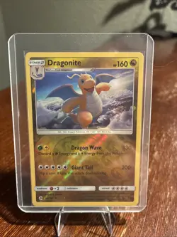 Pokemon TCG Dragonite Sun & Moon Base Set, Promo Cosmos Holo Rare Card 96/149 - Image 1