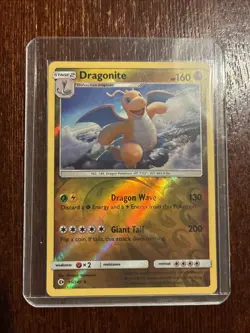 Pokemon TCG Dragonite Sun & Moon Base Set, Promo Cosmos Holo Rare Card 96/149 - Image 2
