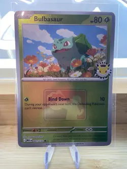 Bulbasaur 001/132 MEG 2026 Pokemon Day League Promo PLAY Stamp 30th Anniversary - Image 1