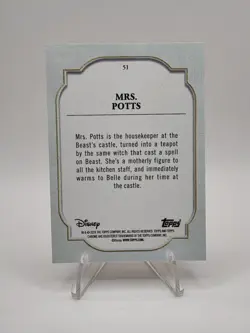 2024 Topps Chrome Disney Mrs Potts Gold Refractor /50 #51 Beauty and the Beast - Image 2