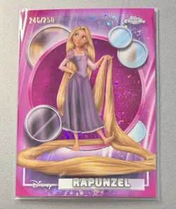 2026 Topps Chrome Disney - Rapunzel - Pink Refractor /250 - #188 Tangled - Image 1