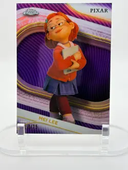 2025 Topps Chrome Disney Pixar-Mei Lee_#164_Purple Refractor /75_Red Panda - Image 1