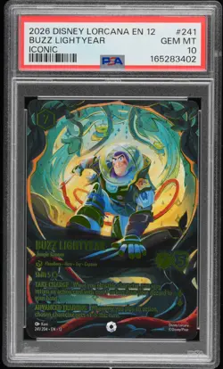 2026 DISNEY LORCANA EN 12-WILDS UNKNOWN BUZZ LIGHTYEAR - JUNGLE RANGER PSA 10 - Image 1