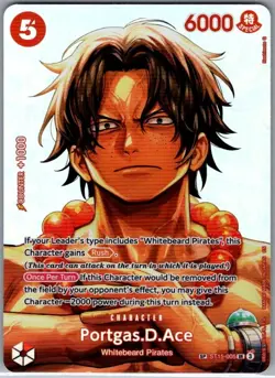 Portgas.D.Ace (SP) ST15-005 English The Time of Battle - One Piece Card - NM - Image 1