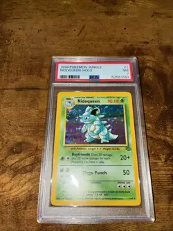 PSA Pokemon JUNGLE, 1999, NIDOQUEEN-HOLO, Stage 2, #7 CLEAN CARD - Image 1