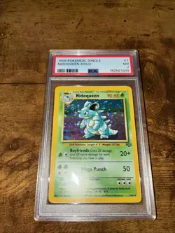 PSA Pokemon JUNGLE, 1999, NIDOQUEEN-HOLO, Stage 2, #7 CLEAN CARD - Image 3