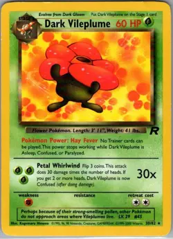 Dark Vileplume 30/82 Non Holo Team Rocket - Pokemon Card - LP - Image 1
