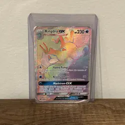 Pokemon TCG Kingdra GX SM155 Black Star Promo Rainbow Card Sm155 - Image 1