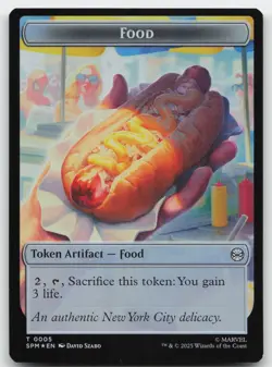 Food // Robot Double-Sided Token Foil Marvel's Spider-Man - 5 // 6 Token NM - Image 3
