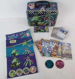 Pokemon TCG Scarlet & Violet Collector Chest Lunch Box Tin Used Loose Cards - Image 1