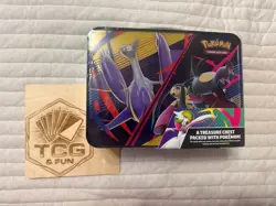 Pokemon TCG Collector Treasure Chest Tin Box English Booster Sealed - Image 2