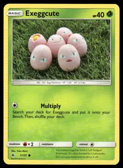 POKEMON EXEGGCUTE FORBIDDEN LIGHT 1/131 C NM/M Yuka Morii - Image 1