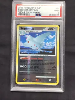 Pokemon Cards: Great Encounters Reverse Holo: Togekiss 11/106 PSA 9 - Image 2