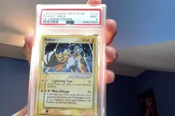 2005 POKEMON EX UNSEEN FORCES GOLD STAR #114 RAIKOU-HOLO PSA 9 - Image 1
