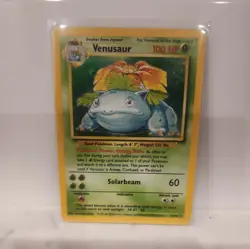 Pokemon Venusaur Base Set Holo Trading Card 15/102 Light PLAY Vintage - Image 1