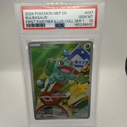 2026 POKEMON MEP EN-ME BLACK STAR PROMO #037 BULBASAUR PSA 10 first partner - Image 1