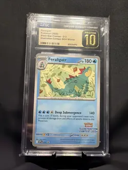 Pokemon Illustration 2024 Winner Promo Feraligatr ex #213 CGC Pristine10 - Image 1