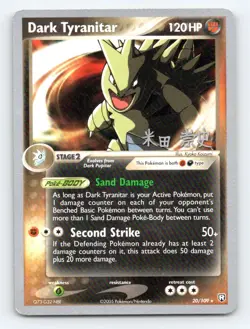 Dark Tyranitar 20/109 Rare Team Rocket Returns Pokemon Near Mint - Image 1