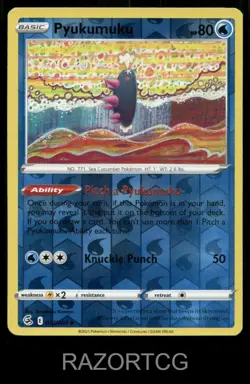 PYUKUMUKU 077/264 UC FUSION STRIKE POKEMON REVERSE HOLO LP - Image 1