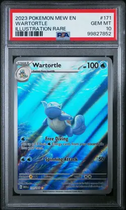 Wartortle 171/165 Illustration Rare 151 Pokemon PSA 10 - Image 1