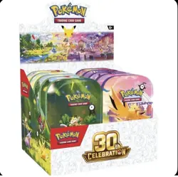 *SHIPS 9/17-10/2* Pokemon 30th Anniversary Celebration Mini Tin Display*PRESALE* - Image 1