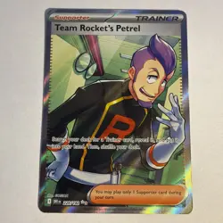 TEAM ROCKET'S PETREL 226/182 Pokemon Destined Rivals Ultra Rare Full Art Holo - Image 1
