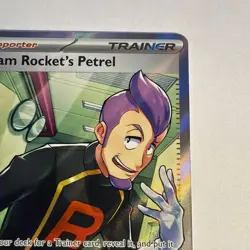 TEAM ROCKET'S PETREL 226/182 Pokemon Destined Rivals Ultra Rare Full Art Holo - Image 3