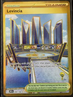 Pokemon Destined Rivals Levincia Holo Gold Full Art # 244/182 - Image 1