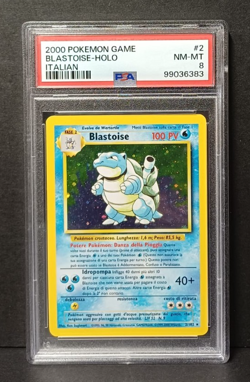 Blastoise Holo Set Base 2/102 ITA PSA 8 - Carta Pokemon Gradata - Image 1