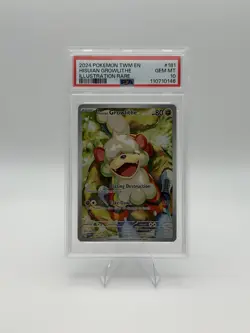 Pokemon TCG Hisuian Growlithe 181/167 IR Twilight Masquerade PSA 10 - Image 1