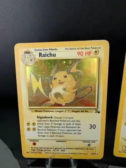 Pokemon Raichu Holo set - Dark Raichu 83/82- Team Rocket & Raichu Fossil 14/62 - Image 3