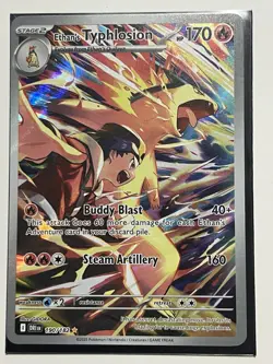 Ethan's Typhlosion 190/182 Illustration Rare Destined Rivals Pokemon Holo NM - Image 1
