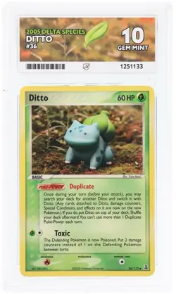 Ditto Bulbasaur Non Holo - EX Delta Species - Pokemon Card - ACE 10 - Image 1