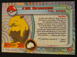 Drowzee #96 Topps Series 2 Blue Back Card Non Holo LP - Image 2