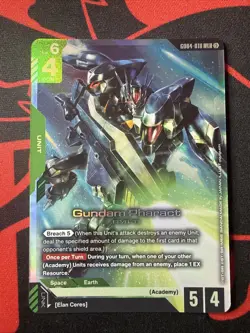 Gundam Card Game Gundam Pharact GD04-018 LR Legend Rare Holo Foil English TCG - Image 1