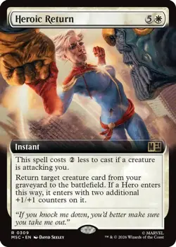 Heroic Return (Extended Art) 309 Commander: Marvel Super Heroes NM/M MTG - Image 1