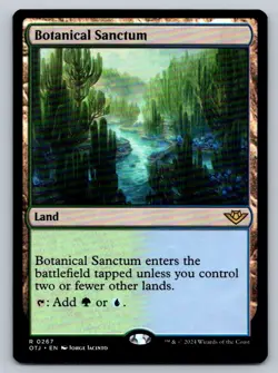 MTG Outlaws of Thunder Junction #267 Botanical Sanctum Rare Land - Image 1