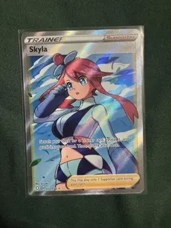 Pokemon TCG Skyla Trainer Shining Fates Ultra Rare Full Art 72/72 - Image 1