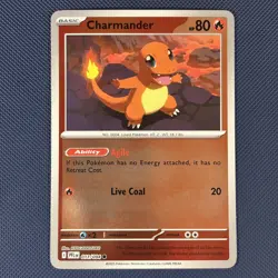 Charmander 011/094 - Phantasmal Flames - Common Reverse Holo Pokemon Card - NM - Image 1
