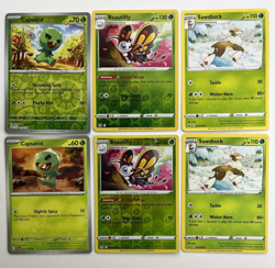 Pokemon Tcg Lot of 6 Capsakid, Beautifly, Sawsbuck Reverse Holo Common basic - Image 1