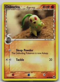 Pokemon TCG Chikorita Delta Species Dragon Frontiers 44/101 LP - Image 1