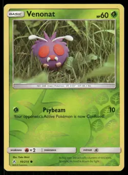 Pokemon Venonat Unbroken Bonds 10/214 C NM/M Yuka Morii - Image 1