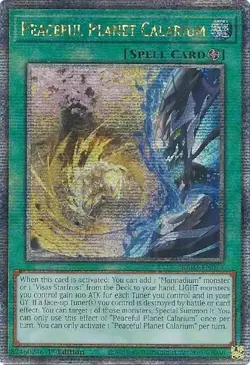 2024 Yu-Gi-Oh! Rarity Collection II QCSR Peaceful Planet Calarium RA02-EN074 - Image 1