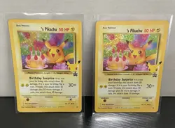 Pokemon TCG Birthday Pikachu 24 Celebrations Promo NM Holo Card 2 CARDS - Image 1