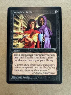 MTG Visions Vampire Tutor Unplayed NM NM+ Magic The Gathering - Image 1