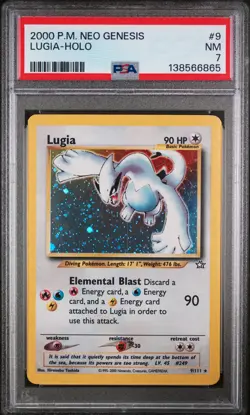 2000 POKEMON NEO GENESIS #9 LUGIA-HOLO PSA 7 - Image 1