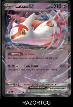 LATIAS EX 076/191 DOUBLE RARE SURGING SPARKS POKEMON HOLO NM/M - Image 1