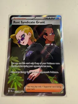 Rust Syndicate Grunt 112/084 Ultra Rare Pitch Black Pokemon Holo Near Mint - Image 1